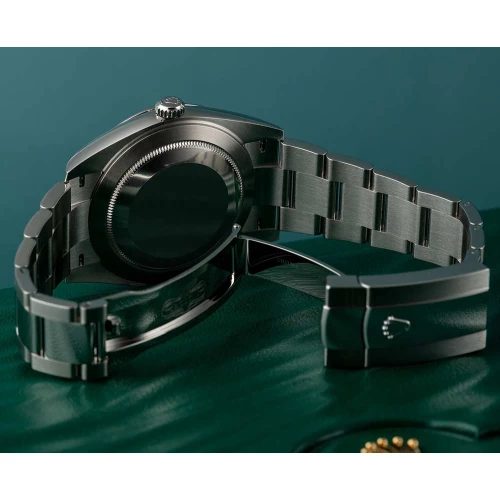 ساعت رولکس مردانه دیت جاست اتوماتیک سیلور سرمه ای Rolex-4116-G