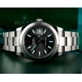 ساعت رولکس مردانه دیت جاست اتوماتیک صفحه خاکستری Rolex-4117-G