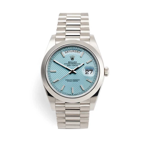 ساعت رولکس مردانه دی دیت اتوماتیک سیلور آبی Rolex-4119-G
