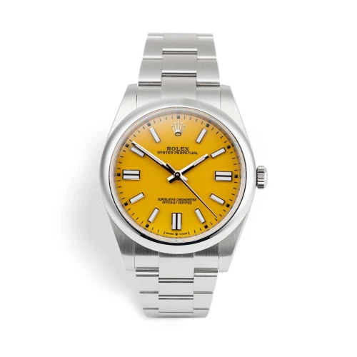 ساعت رولکس اویستر پرپچوال مردانه زرد Rolex-4122-G