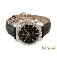 ساعت امگا مردانه اسپیدمستر بند چرم سیلور مشکی Omega-4137-G