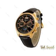 ساعت پتک فیلیپ مردانه سه موتوره بند چرم مشکی Patek-4138-G
