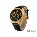 ساعت پتک فیلیپ مردانه سه موتوره بند چرم مشکی Patek-4138-G