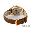 ساعت پتک فیلیپ مردانه سه موتوره بند چرم قهوه ای Patek-4139-G