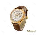 ساعت پتک فیلیپ مردانه سه موتوره بند چرم قهوه ای Patek-4139-G