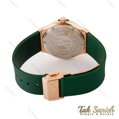 ساعت هابلوت زنانه نگین دار سبز رزگلد Hublot-4146-L
