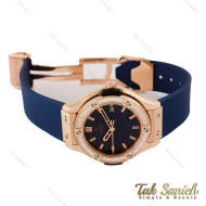 ساعت هابلوت زنانه نگین دار سرمه ای Hublot-4147-L