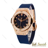 ساعت هابلوت زنانه نگین دار سرمه ای Hublot-4147-L
