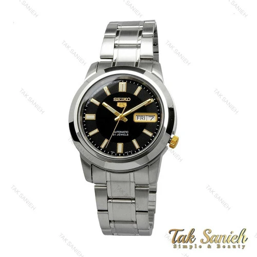 ساعت سیکو 5 مردانه اصل SNKK17J1 نقره ای مشکی Seiko-4169-G