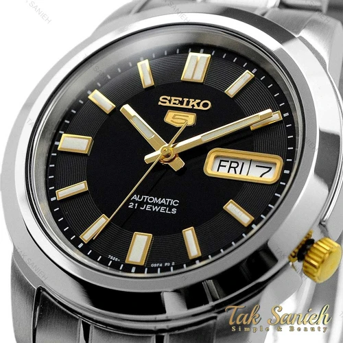 ساعت سیکو 5 مردانه اصل SNKK17J1 نقره ای مشکی Seiko-4169-G