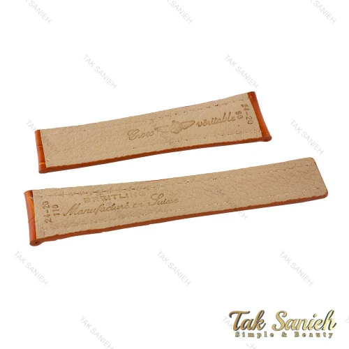 بند چرم ساعت برایتلینگ مردانه عسلی Breitling-strap-4192-G