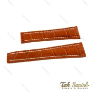 بند چرم ساعت برایتلینگ مردانه عسلی Breitling-strap-4192-G