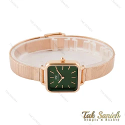ساعت دنیل ولینگتون زنانه مربعی رزگلد صفحه سبز DW-4199-L