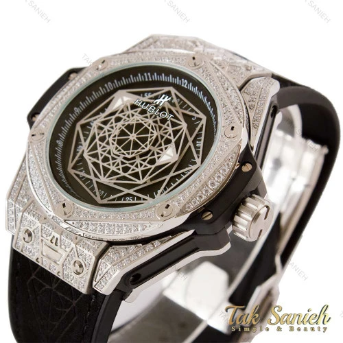 ساعت هابلوت عنکبوتی نگین دار مردانه سیلور Hublot-4202-G