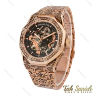 ساعت AP ای پی حکاکی مردانه رزگلد اتوماتیک AP-4214-G