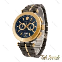 ساعت ورساچه مردانه سه موتوره مشکی طلایی Versace-4231-G