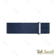 بند برزنت ساعت دنیل ولینگتون مردانه سرمه ای سیلور DW-Strap-4234-G