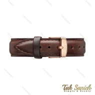 بند چرمی قهوه ای ساعت دنیل ولینگتون مردانه رزگلد DW-Strap-4237-G
