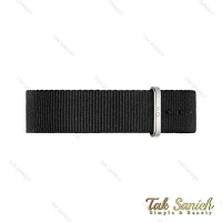 بند برزنت ساعت دی دبلیو زنانه مشکی نقره ای DW-Strap-4251-L