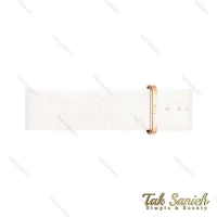 بند برزنتی ساعت دنیل ولینگتون مردانه سفید رزگلد DW-Strap-4252-G