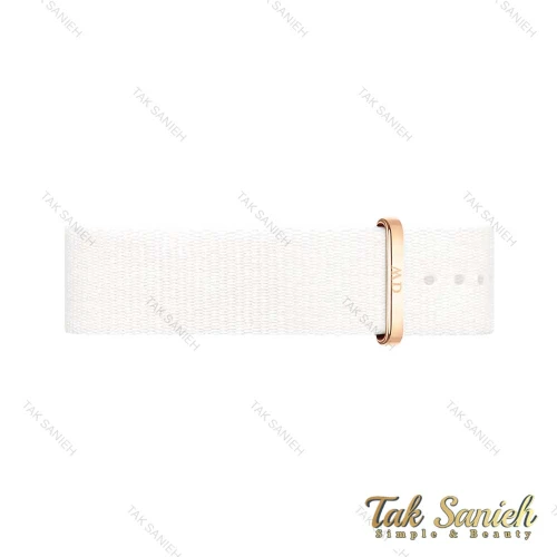 بند برزنتی ساعت دنیل ولینگتون مردانه سفید رزگلد DW-Strap-4252-G