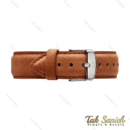 بند ساعت دی دبلیو زنانه چرمی عسلی سیلور DW-Strap-4257-L