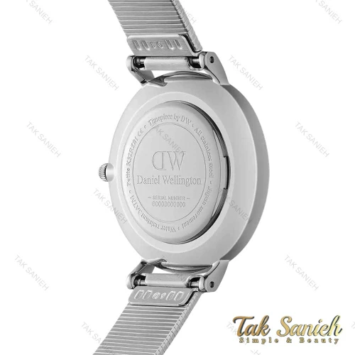 ساعت دنیل ولینگتون زنانه سیلور صفحه صدف سفید نگین دار DW-4310-28-L