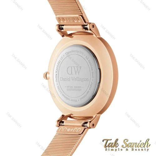 ساعت دنیل ولینگتون رزگلد زنانه صفحه صدف سفید نگین دار DW-4311-28-L