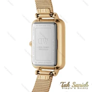 ساعت دنیل ولینگتون زنانه کوادرو طلایی صفحه صدف مشکی DW-4318-L