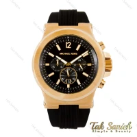 ساعت مایکل کورس مردانه سه موتوره طلایی مشکی Michael-4328-G