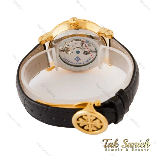 ساعت پتک فیلیپ مردانه اتوماتیک صفحه اسکلتون طلایی Patek-4337-G