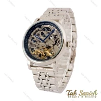ساعت پتک فیلیپ مردانه اتوماتیک اسکلتون سیلور مشکی Patek-4340-G