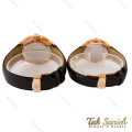 ساعت ست تیسوت سه موتوره بند چرم رزگلد مشکی Tissot-4344-S