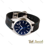 ساعت اومگا سیمستر مردانه اتوماتیک بند رابر  سیلور مشکی Omega-4350-G