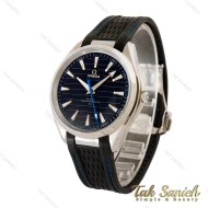 ساعت اومگا سیمستر مردانه اتوماتیک بند رابر  سیلور مشکی Omega-4350-G