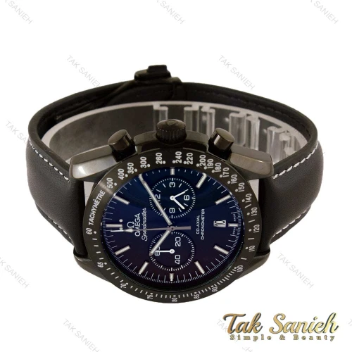 ساعت امگا مردانه اسپیدمستر بند چرم مشکی Omega-4375-G