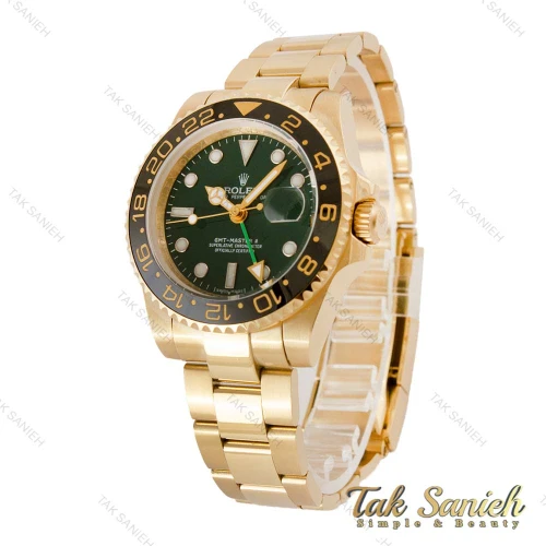 ساعت رولکس مردانه جی ام تی مستر 2 طلایی صفحه سبز Rolex-4382-G