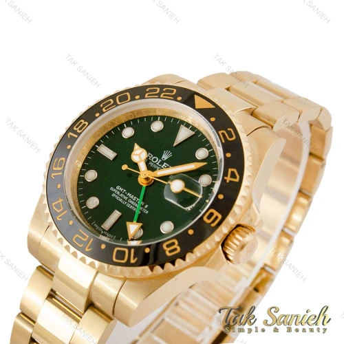 ساعت رولکس مردانه جی ام تی مستر 2 طلایی صفحه سبز Rolex-4382-G