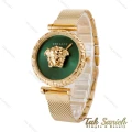 ساعت ورساچه زنانه پالازو طلایی صفحه سبز Versace-4384-L