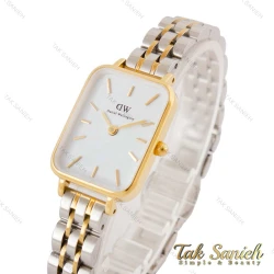 ساعت دنیل ولینگتون زنانه مستطیلی طلایی سیلور صفحه سفید DW-4385-L