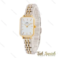 ساعت دنیل ولینگتون زنانه مستطیلی طلایی سیلور صفحه سفید DW-4385-L