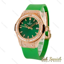 ساعت هابلوت زنانه فول نگین سبز Hublot-4387-L