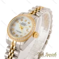 ساعت رولکس دیت جاست زنانه دورنگ طلایی دورنگین Rolex-4389-L