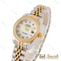 ساعت رولکس دیت جاست زنانه دورنگ طلایی دورنگین Rolex-4389-L