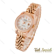 ساعت رولکس زنانه رزگلد نگین دار اسمال Rolex-4391-L