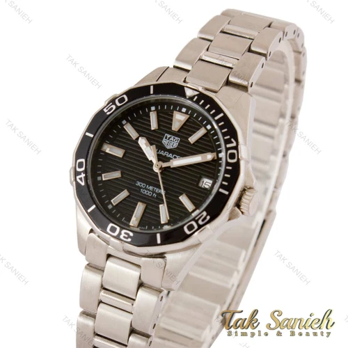 ساعت تگ هویر مدل آکوا ریسر زنانه سیلور مشکی Tag-4392-L