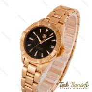 ساعت تگ هویر زنانه مدل آکوا ریسر رزگلد مشکی Tag-4393-L