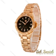 ساعت تگ هویر زنانه مدل آکوا ریسر رزگلد مشکی Tag-4393-L