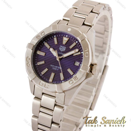 ساعت تگ هویر زنانه مدل آکوا ریسر نقره ای سرمه ای Tag-4394-L