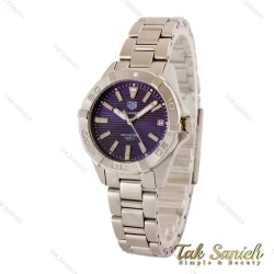 ساعت تگ هویر زنانه مدل آکوا ریسر نقره ای سرمه ای Tag-4394-L